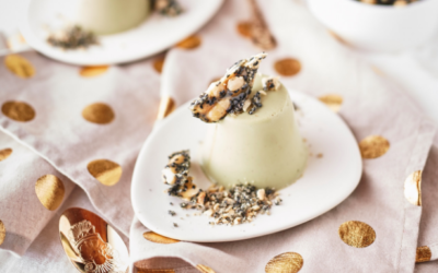 Matcha Panna Cotta With Peanut And Black Sesame Brittle By The Whole Hearted Cook