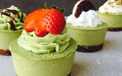 Raw Vanilla Matcha Mini Cheesecakes By Healthy Eating Jo