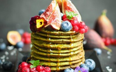 Matcha Vanilla Cardomom Pancakes By Healthy Eating Jo