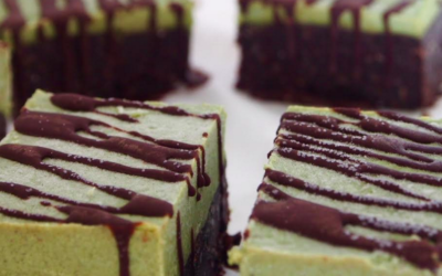 Raw Chocolate Brownies With Matcha Frosting By Eliseinelysium