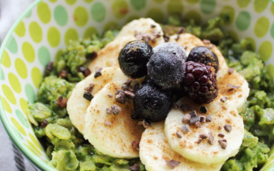 Matcha And Spinach Porridge By The Green Counter