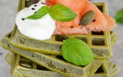 Spinach And Matcha Protein Waffles By Fit Foodie Nutter