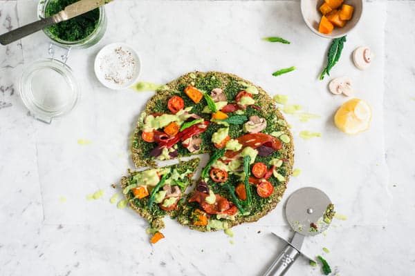 matcha cauliflower pizza