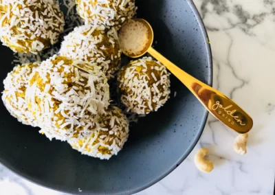 Zesty Coconut Turmeric Bliss Balls